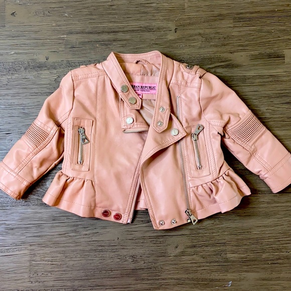 Urban Republic Jackets & Coats Urban Republic Pink Leather Moto